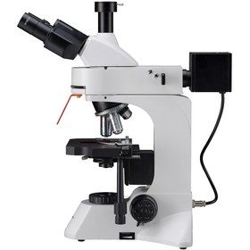 تصویر میکروسکوپ سه چشمی آزمایشگاهی، تحقیقاتی با نور فلوروسنت مدل L-3201 
