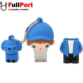 تصویر فلش کینگ فست مدل Cute Boy Blue BO-23 با ظرفیت 32 گیگابایت Kingfast Cute Boy Blue BO-23 USB2.0 32GB Flash Memory