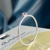 تصویر انگشتر نقره زنانه نگین اوپال عیار ۹۲۵ 