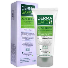 تصویر ژل مرطوب کننده فاقد چربی درماسیف مناسب پوست چرب دارای آکنه 40 میل Derma Safe Acne Derm Moisturizing Gel For Oily, Combination & Acneic Skin 40ml