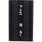 تصویر قاب اکسترنال هارددیسک 2.5 اینچی USB 2.0 پی-نت ا P-net 2.5 inch USB 2.0 External HDD Enclosure P-net 2.5 inch USB 2.0 External HDD Enclosure