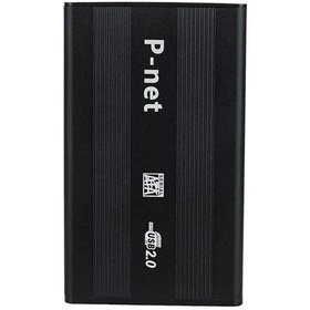 تصویر قاب اکسترنال هارددیسک 2.5 اینچی USB 2.0 پی-نت ا P-net 2.5 inch USB 2.0 External HDD Enclosure P-net 2.5 inch USB 2.0 External HDD Enclosure