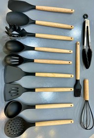 تصویر سرویس کفگیر ملاقه سطلی فلورا 