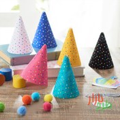 تصویر الگوی ساخت مینی کلاه خال خالی 