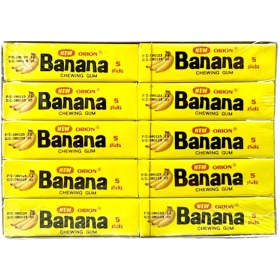 تصویر آدامس موزی اوریون اصلی باکس 50 بسته 20 عددی Orion banana Chewing gum box 50 packs