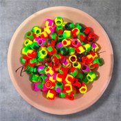 تصویر پلاک خمره‌ای دورنگ پلاستیکی مخصوص کبوتر برای شناسایی و تفکیک کبوترهای مسابقه و زینتی بسته 10 عددی Two-Color Barrel Pigeon Ring – Plastic Identification Band