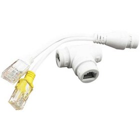 تصویر مبدل یک به دو PoE مسافت کابل کشی مجاز ۵۰ متر مدل GNT-5313AB Connector 1 to 2 PoE Model GNT-5313AB