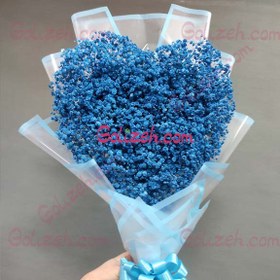 تصویر دسته گل قلب آبی 