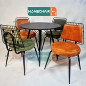 تصویر میز و صندلی ناهارخوری ویلسون پشت توری ست چهارنفره 