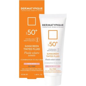 تصویر ضد آفتاب رنگی پوست چرب درماتیپیک SPF+50 رز بژ 