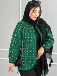 تصویر کت گلیمی زنانه جنس تافته فری سایز 