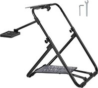 تصویر Vevor Foldable Racing Weeled Stand ، پایه جهانی قابل تنظیم ارتفاع سازگار با چرخ و پدال Racing Logitech & Thrustmaster ، قاب سنگین استاندارد GT/فرمول قابل حمل توسط Vevor VEVOR Foldable Racing Steering Wheel Stand, Height Adjustable Universal Base Compatible with Logitech &amp; Thrustmaster Racing Wheel and Pedal, Heavy-duty Frame Standard GT/Formula Seating Portable by VEVOR