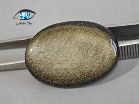 تصویر ابسیدین طلایی بیضی 8.5 گرم 