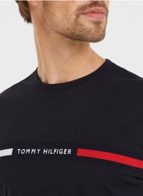 تصویر تی‌شرت گردن گرد لوگو برند Tommy Hilfiger Logo Crew Neck T-Shirt