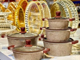 تصویر سرویس قابلمه 10پارچه زیو اصل ترکیه مدل Z-7110 ZIO 10 piece pot set, original from Turkey ZIO