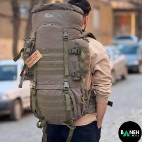 تصویر کوله پشتی تاکتیکال 80 لیتری بابوس - خاکی Babus 80 Liter Tactical Backpack