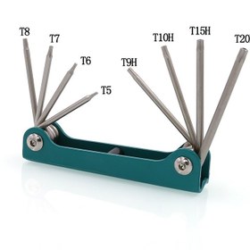 تصویر ست آچار آلن خورشیدی پروسکیت مدل ProsKit 8PK-021T Folding Hex Key