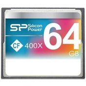 تصویر کارت حافظه سیلیکون پاور CF 64GB 400X Silicon Power سرعت 60 مگابایت بر ثانیه 