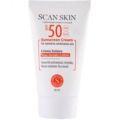 تصویر کرم ضد آفتاب بی رنگ اسکن اسکین مناسب پوست های نرمال تا مختلط SPF50 Scan Skin Sunscreen invisible For Normal To Combination Skin SPF50 Cream 40ml