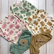 تصویر بلوز و شلوار کبریتی تدی درشت در سه رنگ کودک ونوزادی 