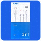 تصویر کابل شارژ USB به لایتنینگ و MICRO و USB-C ایکس کین مدل XK-X177 طول 1.2 متر 