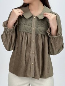 تصویر شومیز مخمل وارداتی کد 038041 