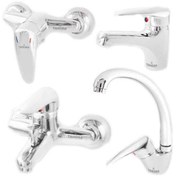 تصویر ست شیرآلات طهورا مدل تالیا کروم Tahora Taliya Chrome Set Faucets