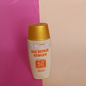 تصویر ضد آفتاب فلوئیدی حاوی ضد چروک بژ روشن مات 75 میل spf 50 سولاریس آردن 