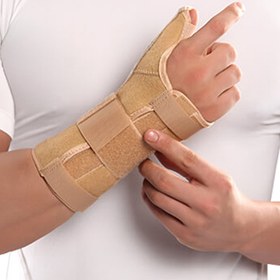 تصویر مچ شست بند آتل دار پاک سمن کد 067 سایز M Paksaman Wrist Thumb Splint with Hard Bar Code 067