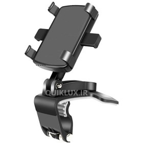 تصویر هولدر نگهدارنده موبایل گیره ای روی داشبورد 360 درجه 360 degree clip mobile phone holder on the dashboard