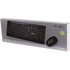 تصویر کیبورد و ماوس بی سیم رویال مدل R-KM830 Royal R-KM830 Wireless Keyboard And Mouse