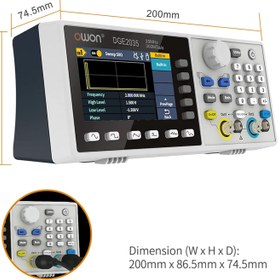 تصویر سوئیپ فانکشن ژنراتور آربیتریری 35 مگاهرتز 2 کانال مدل DGE2035 ساخت کمپانی OWON 
