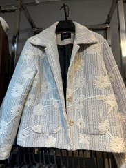 تصویر کت پارچه گل بربرجسته 