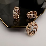 تصویر انگشتر دخترانه ژوپینگ طرح طلا نگین‌دار برلیان 