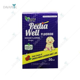 تصویر قطره خوراكی پدیاول فلوراید 30 میلی لیتر ای ام اس AMS Pedia Well Sodium Fluoride Drops 30 Ml