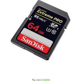 تصویر کارت حافظه microSDXC سن دیسک مدل Extreme کلاس A1 استاندارد UHS-I U3 سرعت 100MBps ظرفیت 64 گیگابایت ا sandisk extreme 64GB sandisk extreme 64GB
