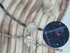 تصویر دستبند لوکیشن نقره 