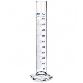 تصویر استوانه مدرج 50 سی سی پایه گرد یونی گلس UNIGLASS Graduated cylinder 50 CC