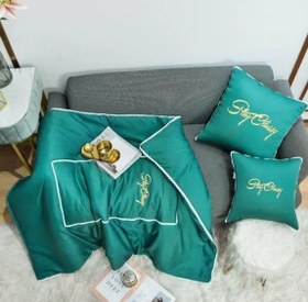 تصویر پتو بالشتی - سبز 