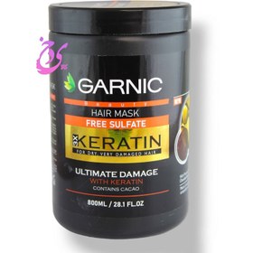 تصویر ماسک مو بدون سولفات گارنیک برای موهای فوق العاده آسیب دیده GARNIC Keratin Ultimate Damage hair mask حجم 800 میلی لیتر 