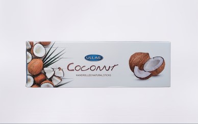 تصویر عود خوشبو کننده شاخه ای اولاس ULLAS مدل دست ساز کوکونات (نارگیل) Coconut Coconut