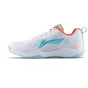 تصویر کفش بدمینتون برند لاینینگ مدل آرو فلای II مناسب بزرگسالان برند li-ning Lining Aero Fly II Badminton Shoes Unisex-adult Non Marking Lightweight u0026 Durable (White/Sea Blue/Orange EUR- 40) 6937461101