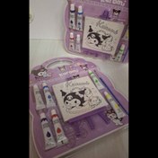 تصویر بوم نقاشی گواش با قلم 