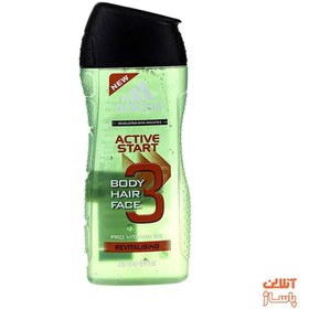 تصویر شامپو سر و بدن مردانه آدیداس مدل Active Start حجم 250 میلی لیتر Adidas Active Start Hair And Body Shampoo For Men 250ml