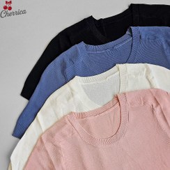 تصویر بلوز آستین کوتاه کریستال 