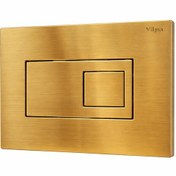 تصویر کلید فلاش تانک توکار مدل تیک طلائی مات ویلما F113 