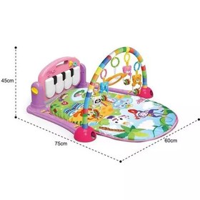 تصویر تشک بازی پیانویی موزیکال،بازی نوزاد، سرگرمی نوزاد،اسباب بازی ترند 