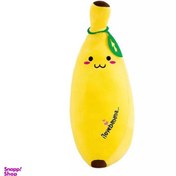 تصویر عروسک طرح موز بالشتی کد 028 ارتفاع 65 سانتی متر 