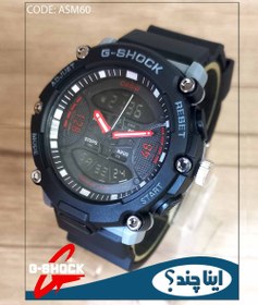 تصویر ساعت مچی مردانه جیشاک دو زمانه ساعت GSHOCK کد ASM60 