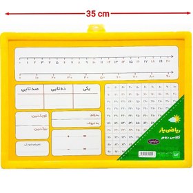 تصویر تخته ریاضی یار کلاس دوم وایت بردی کتابک سایز ۳۵*۲۵ سانتی‌متر | Math Board 